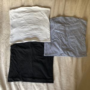 Three Brandy Melville Tube Tops